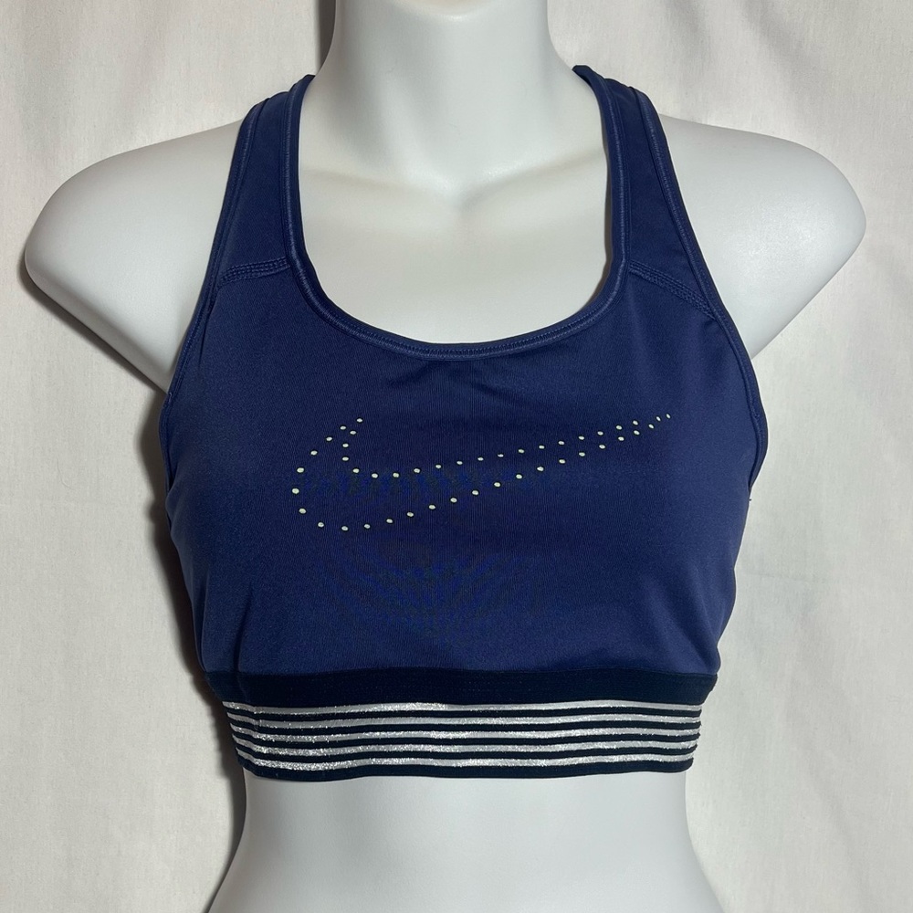 Nike Pro Dri-Fit Classic GRX Sports Bra in Slate Bluw